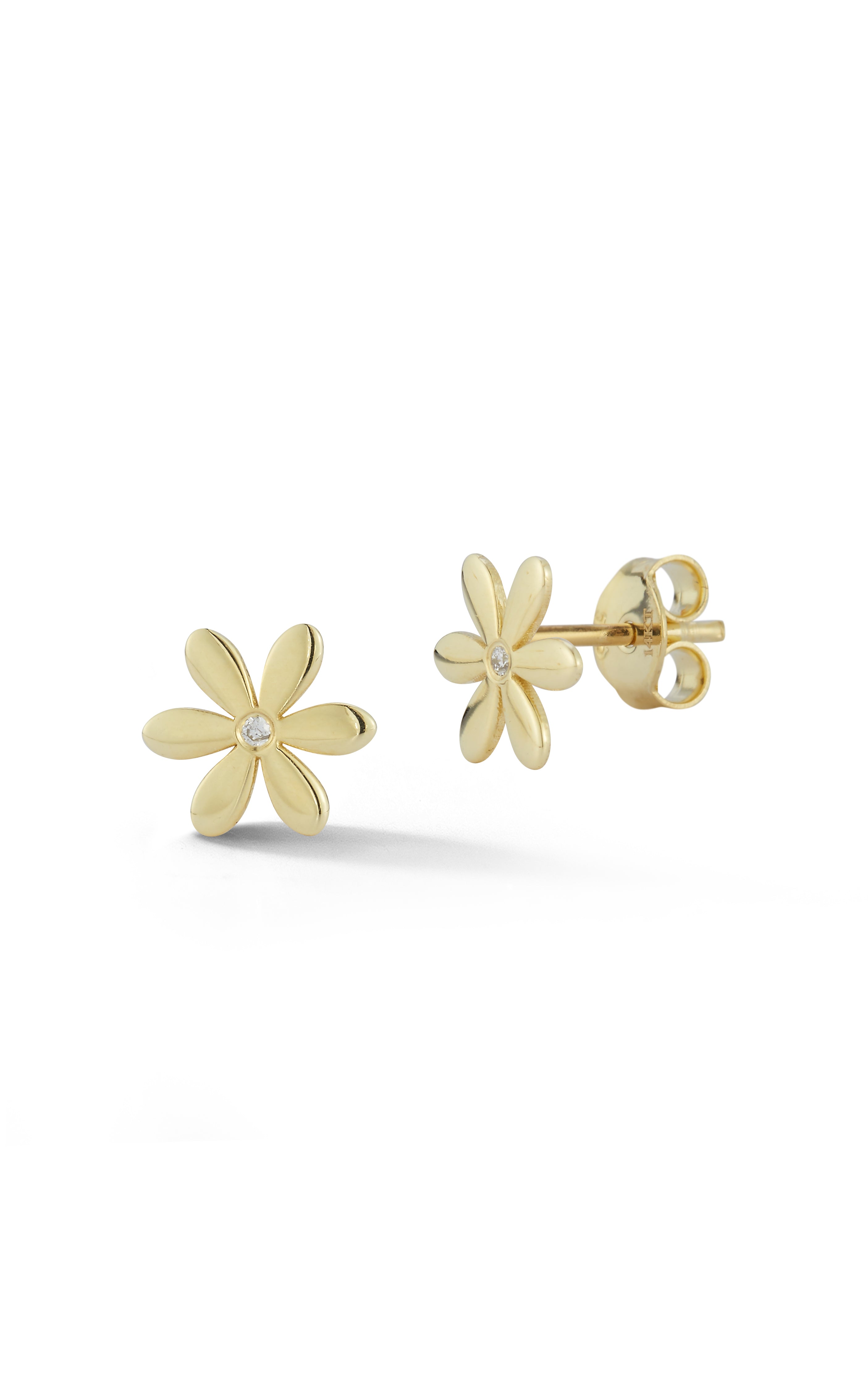 Diamond Flower Studs